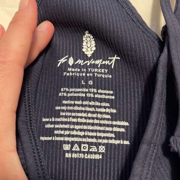 NWT Free People Movement Free Throw Bra Large Navy Blue - Picture 7 of 7